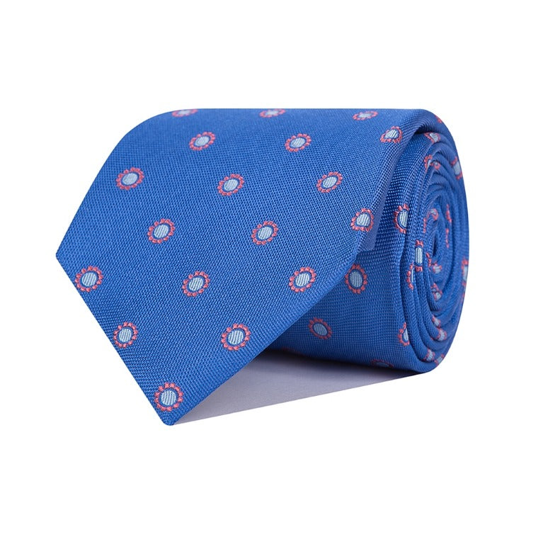 Corbata Flores dos tonos (Azulón/Rosa)