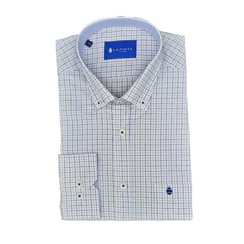 Camisa Cuadro Bicolor (Azul Marino/Azul Celeste)
