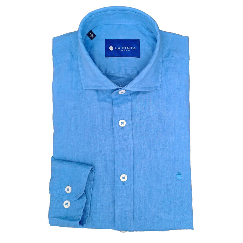 Camisa de Lino (Azul)