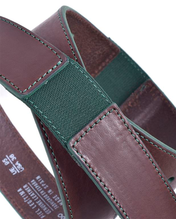 Cinturón Piel elástico 785 (Marrón y Verde)