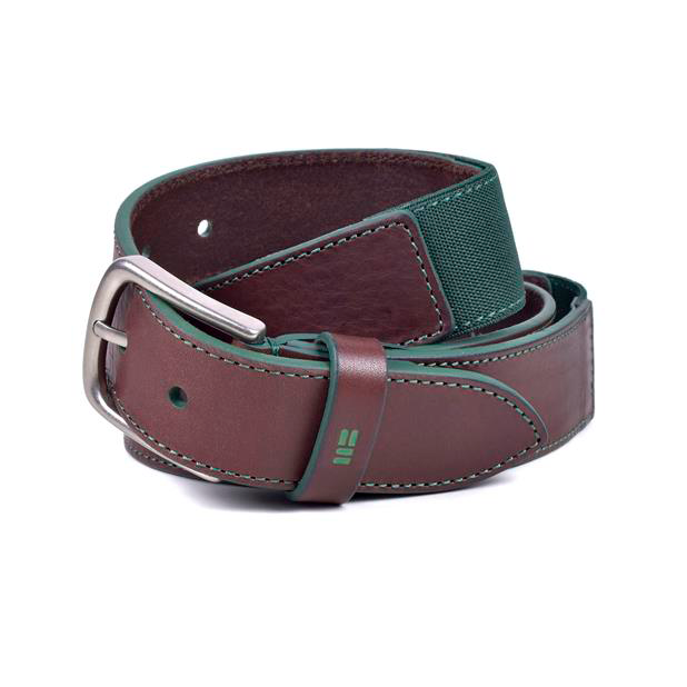 Cinturón Piel elástico 785 (Marrón y Verde)