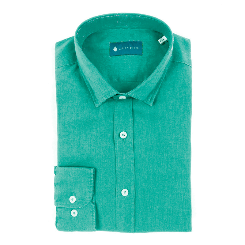 Camisa Sport de Lino (Verde)