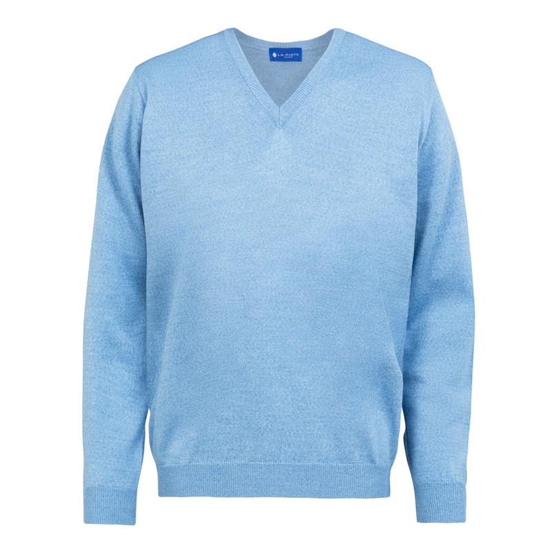 Jersey Lana Cuello Pico (Azul celeste)