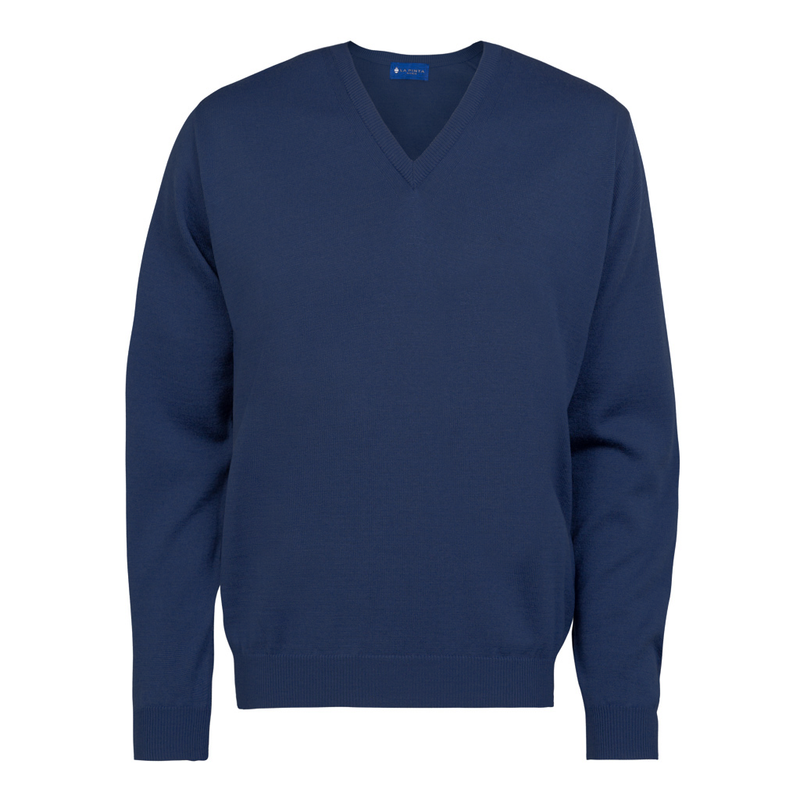 Jersey Lana Cuello Pico (Azul marino)