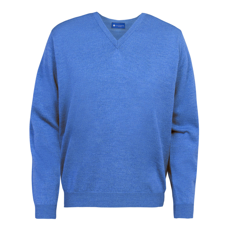 Jersey Lana Cuello Pico (Azul)