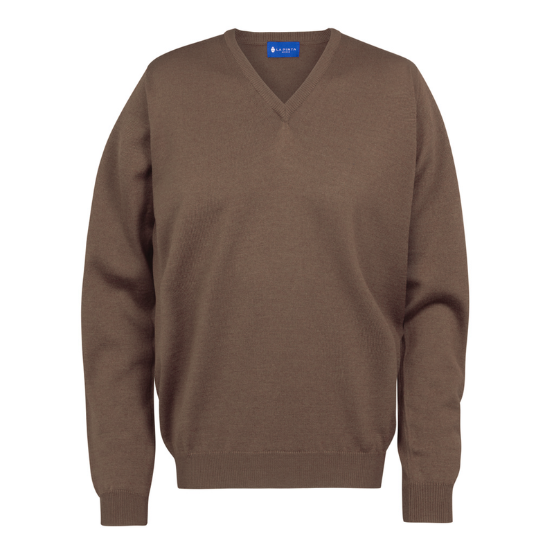 Jersey Lana Cuello Pico (Marrón)