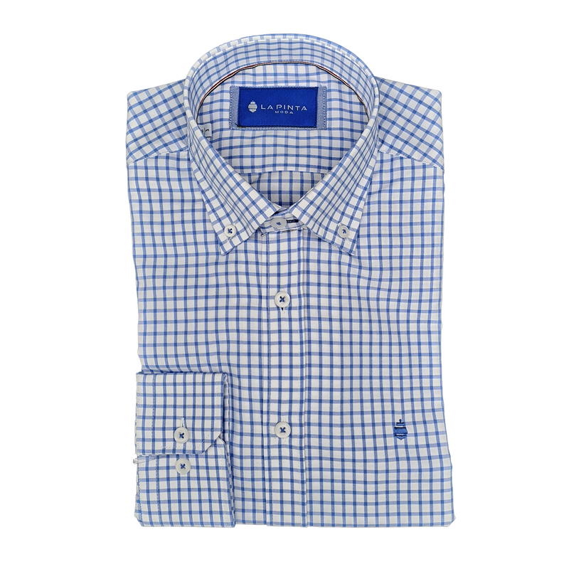 Camisa Cuadro Grande (Azul)