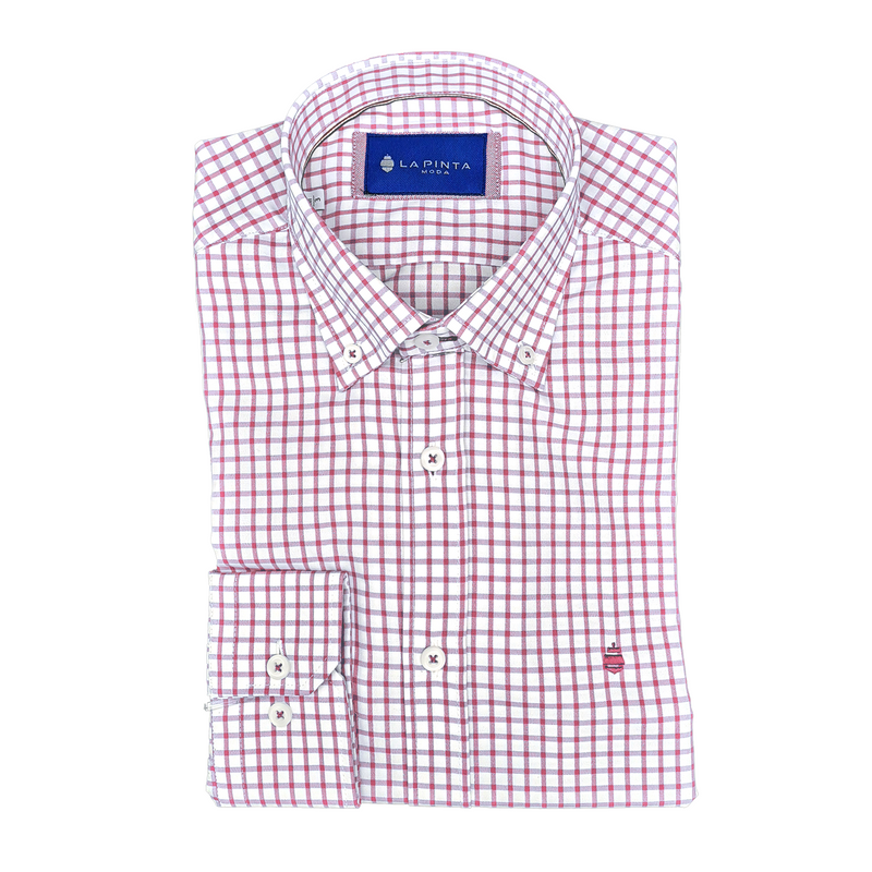 Camisa Cuadro Grande (Rosa)