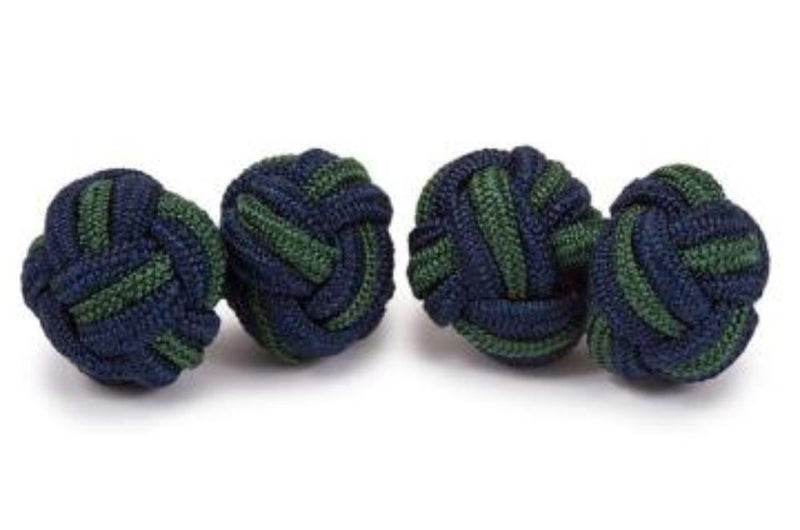 Gemelo Bola Trenzado (Azul Marino - Verde Oscuro)