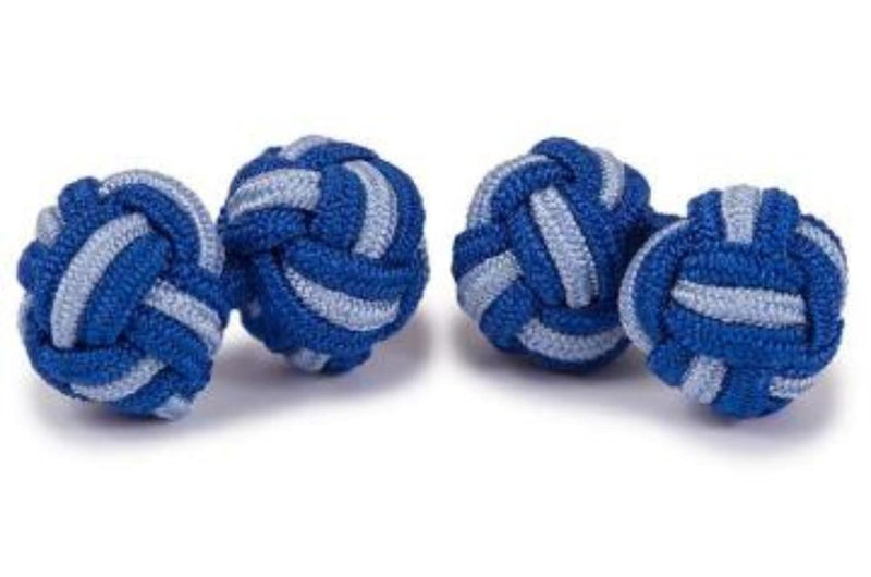 Gemelo Bola Trenzado (Azul Celeste - Azul)