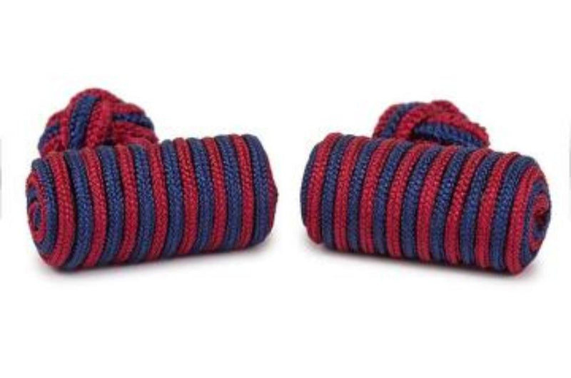 Gemelo Barril Trenzado (Azul Marino - Rojo)