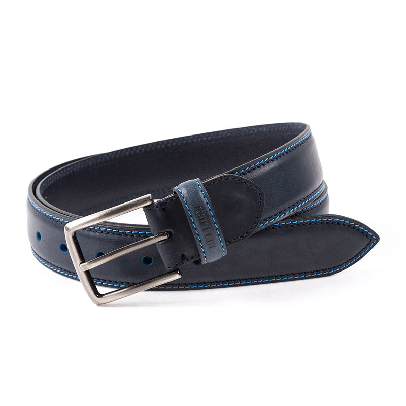 Cinturón Piel Liso 505 (Azul)