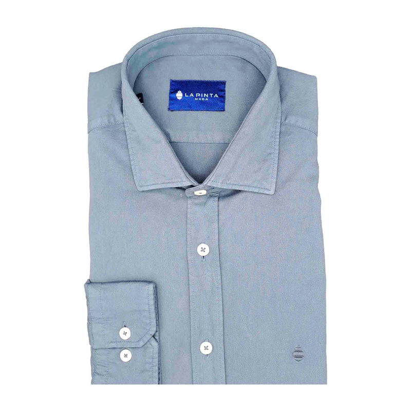 Camisa Lisa Alg. Lavado (Azul petróleo)