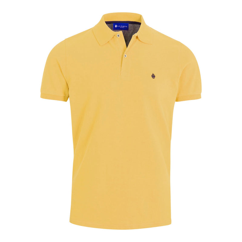 Polo liso piqué algodón (Amarillo pastel)