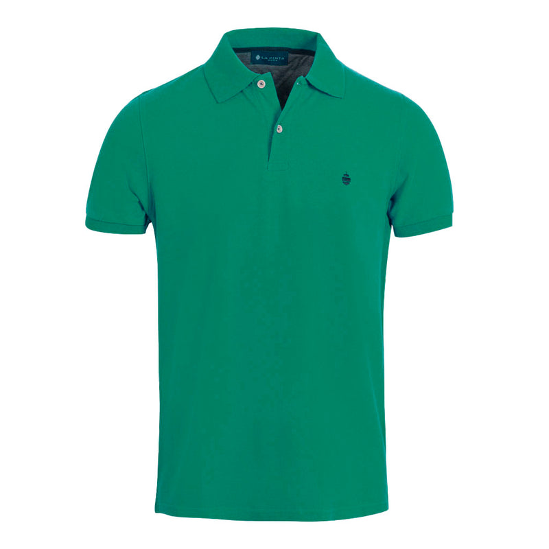Polo liso piqué 100% algodón (Verde)