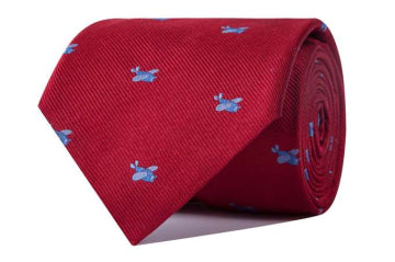 Corbata Aviones (Roja/Azul Celeste)