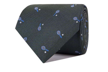 Corbata Raquetas (Verde/Azul Celeste)