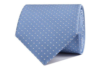 Corbata Lunares pequeños (Azul Celeste/Blanco)